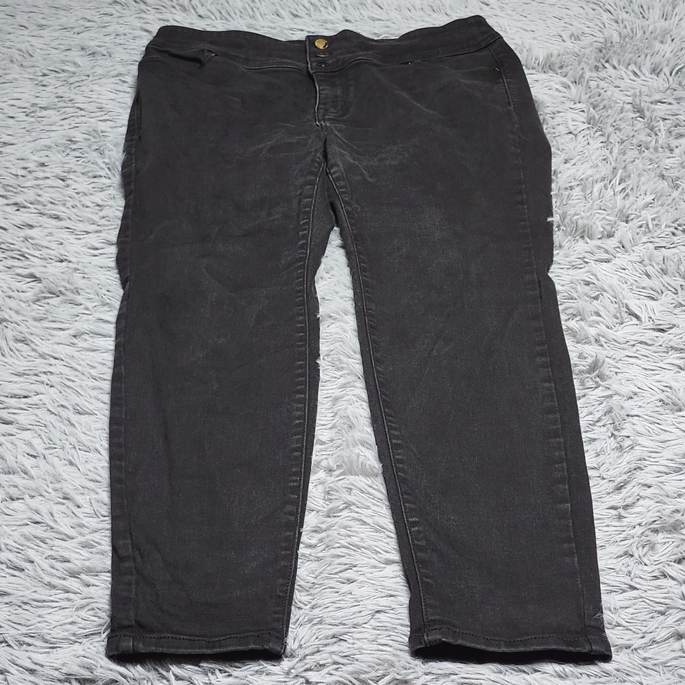 Lane Bryant Jegging Jeans Women 14 Black Cotton Blend High Rise Super Stretch